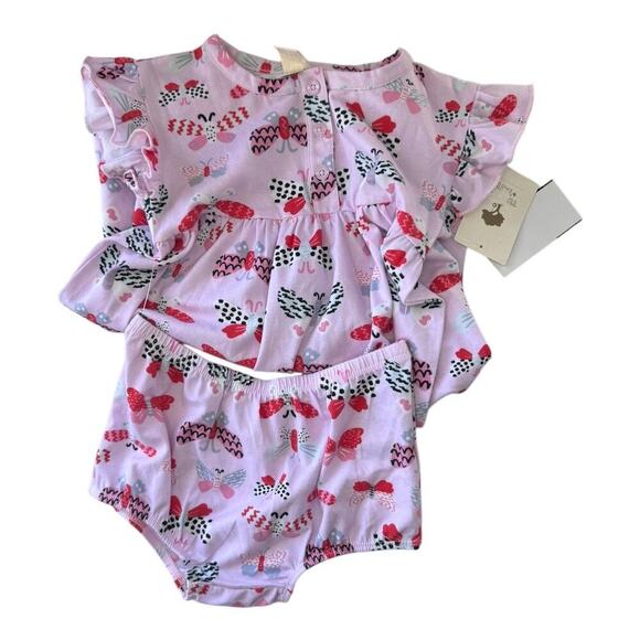 Tucker + Tate Pink Butterfly Dress w/ Flutter Sleeves & Bloomers - Size 24m - Picture 3 of 3
